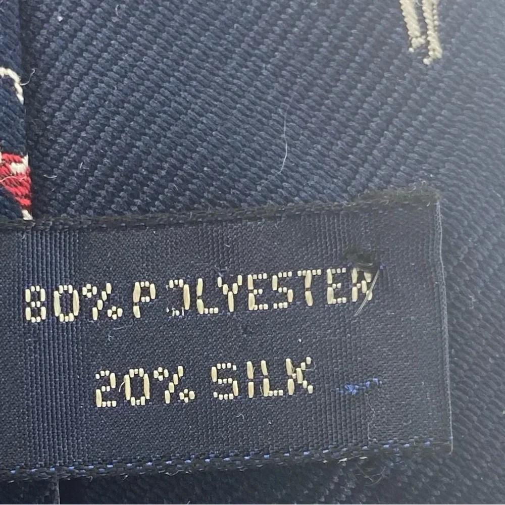 Vintage Pintail golfer tie. Navy. 3” wide.polyester/Silk.